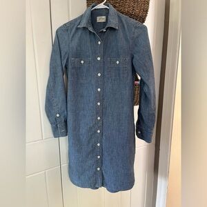J Crew denim shirt dress/ tunic shirt. XS